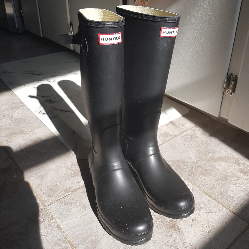 Hunter Original Tall Boots Size 11 Black